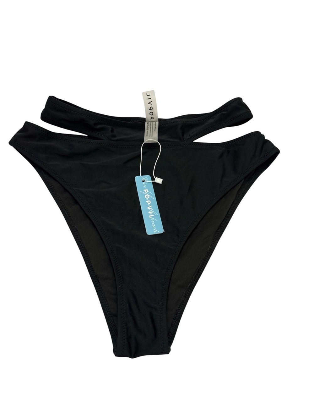 Black High-Cut Bikini Bottom Sz/S  NWT